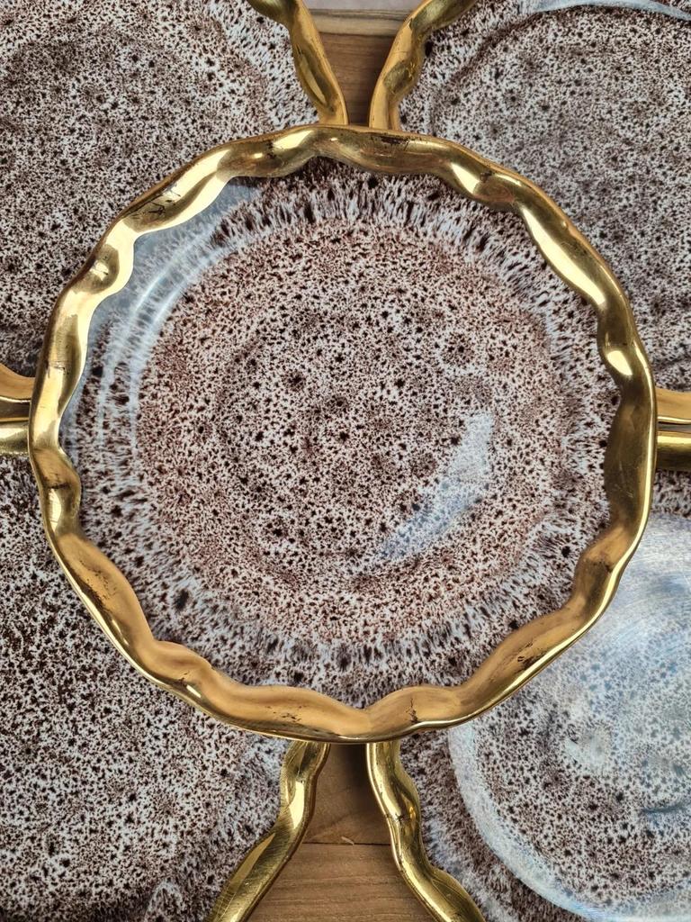 Lot de 6 Assiettes à Dessert – Marius Giuge Vallauris – Pièces Rares & Collection 💛