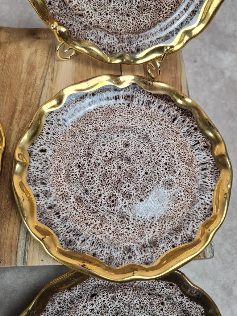 Lot de 6 Assiettes à Dessert – Marius Giuge Vallauris – Pièces Rares & Collection 💛