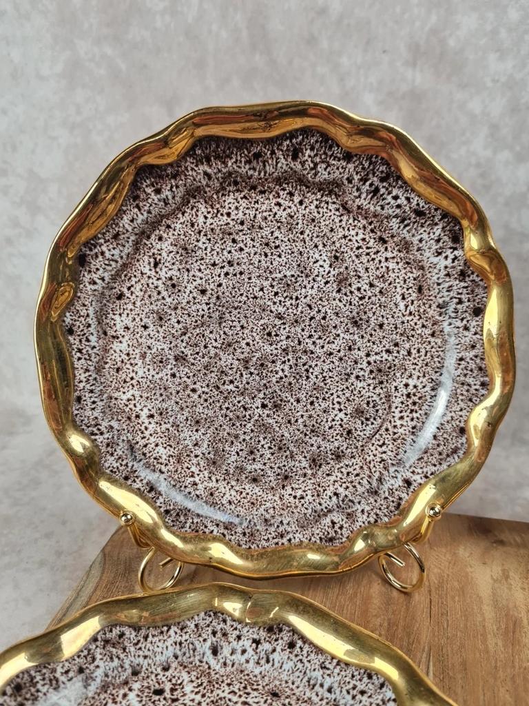 Lot de 6 Assiettes à Dessert – Marius Giuge Vallauris – Pièces Rares & Collection 💛