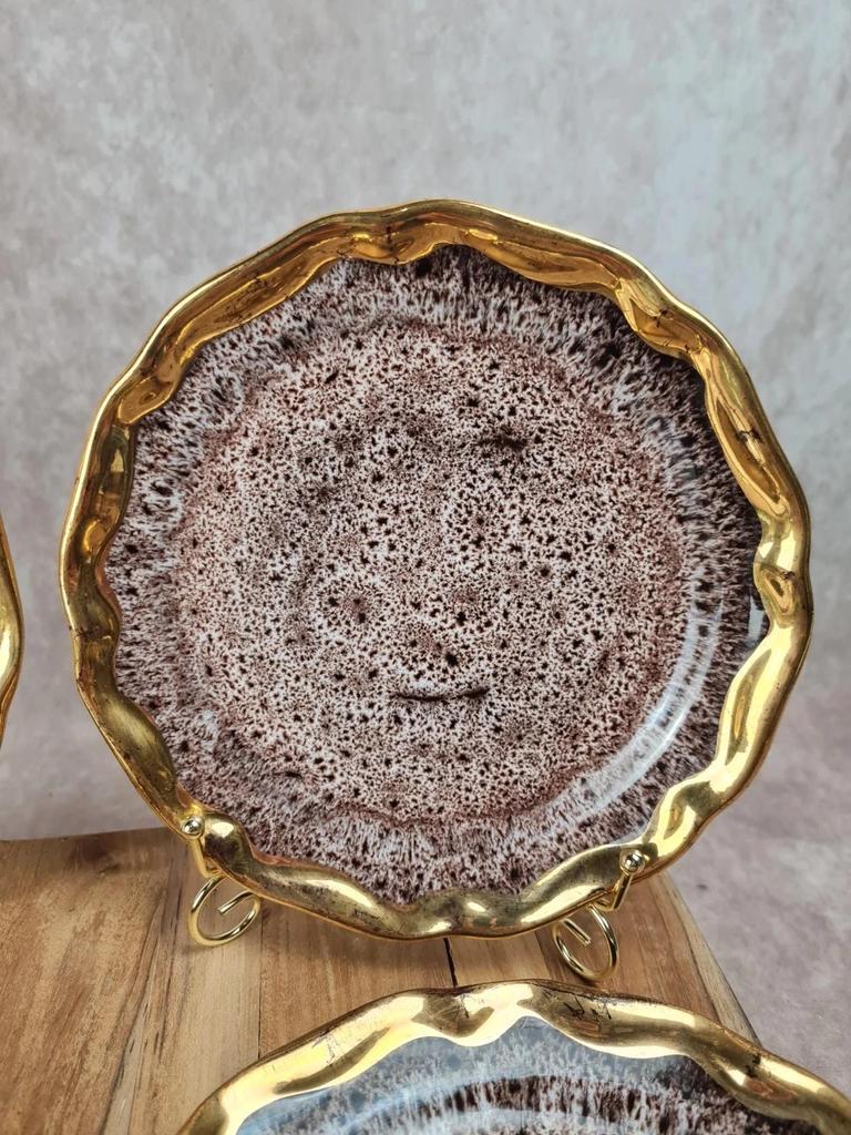 Lot de 6 Assiettes à Dessert – Marius Giuge Vallauris – Pièces Rares & Collection 💛