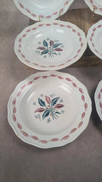 Lot de 6 assiettes creuses L’amandinoise – modèle Auvergne, terre de fer