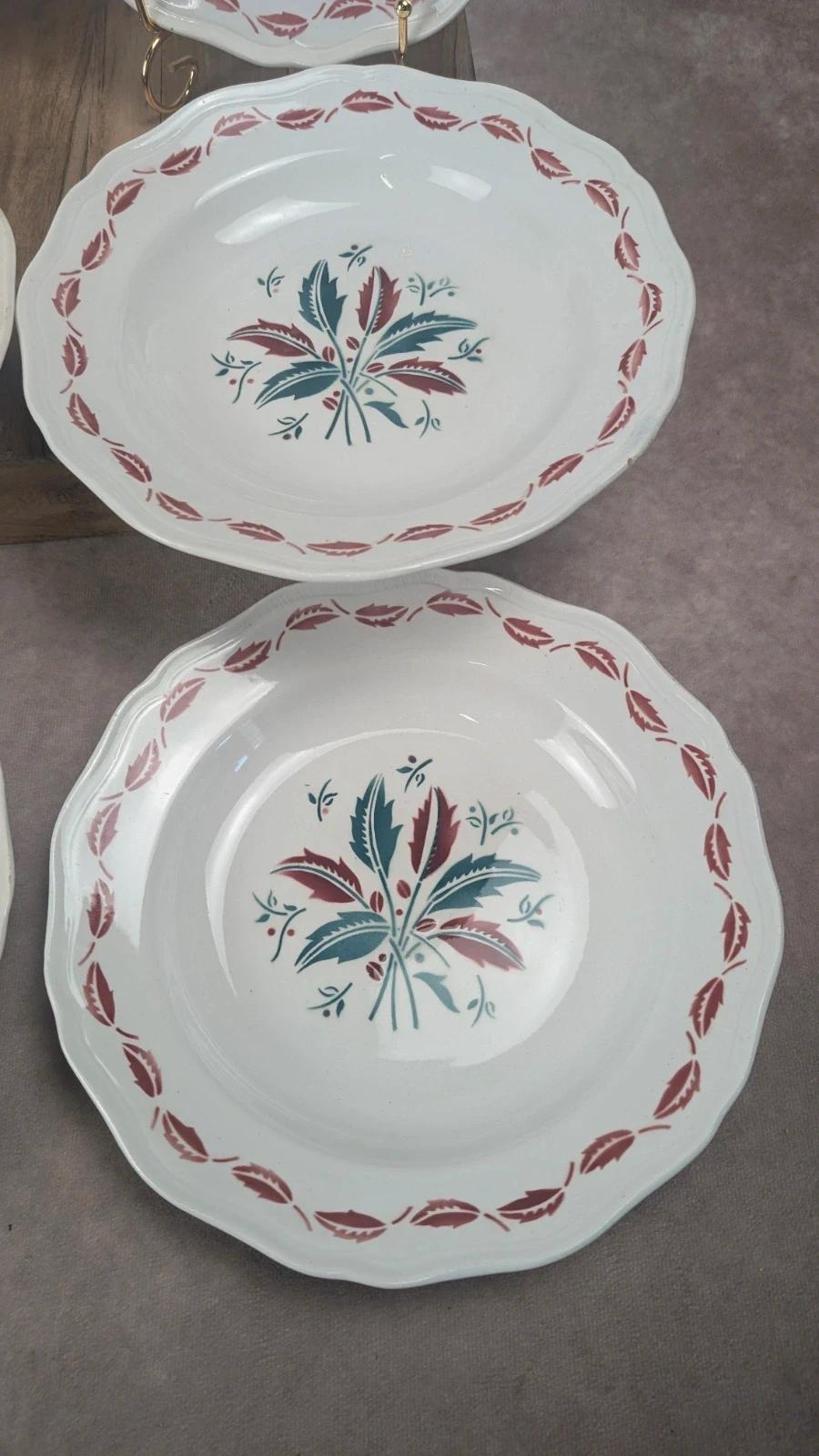Lot de 6 assiettes creuses L’amandinoise – modèle Auvergne, terre de fer