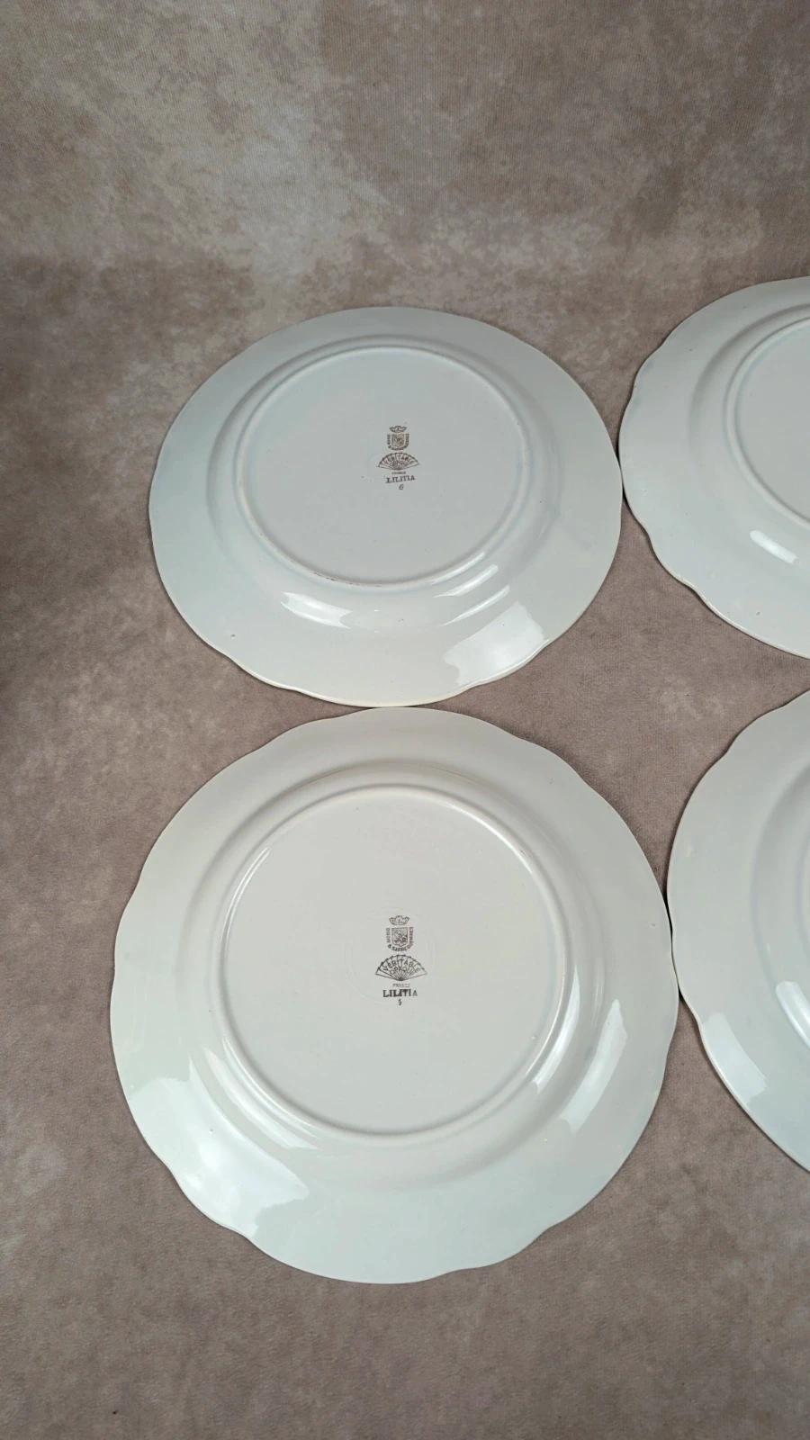 Lot de 6 assiettes plates Digoin Sarreguemines – modèle Illycia