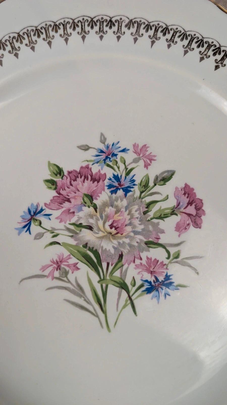 Lot de 6 assiettes plates Digoin Sarreguemines – modèle Illycia