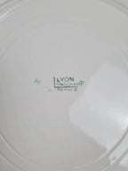 Lot de 6 assiettes plates Longchamp – décor Lyon, faïence française des années 50 🇫🇷