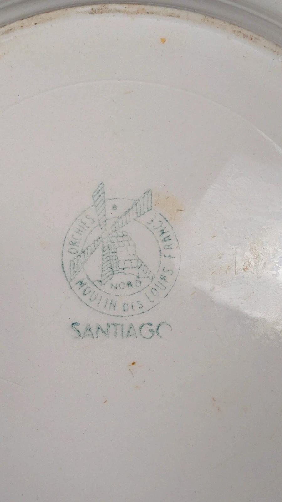 Lot de 6 assiettes plates Moulin des Loups – Modèle Santiago