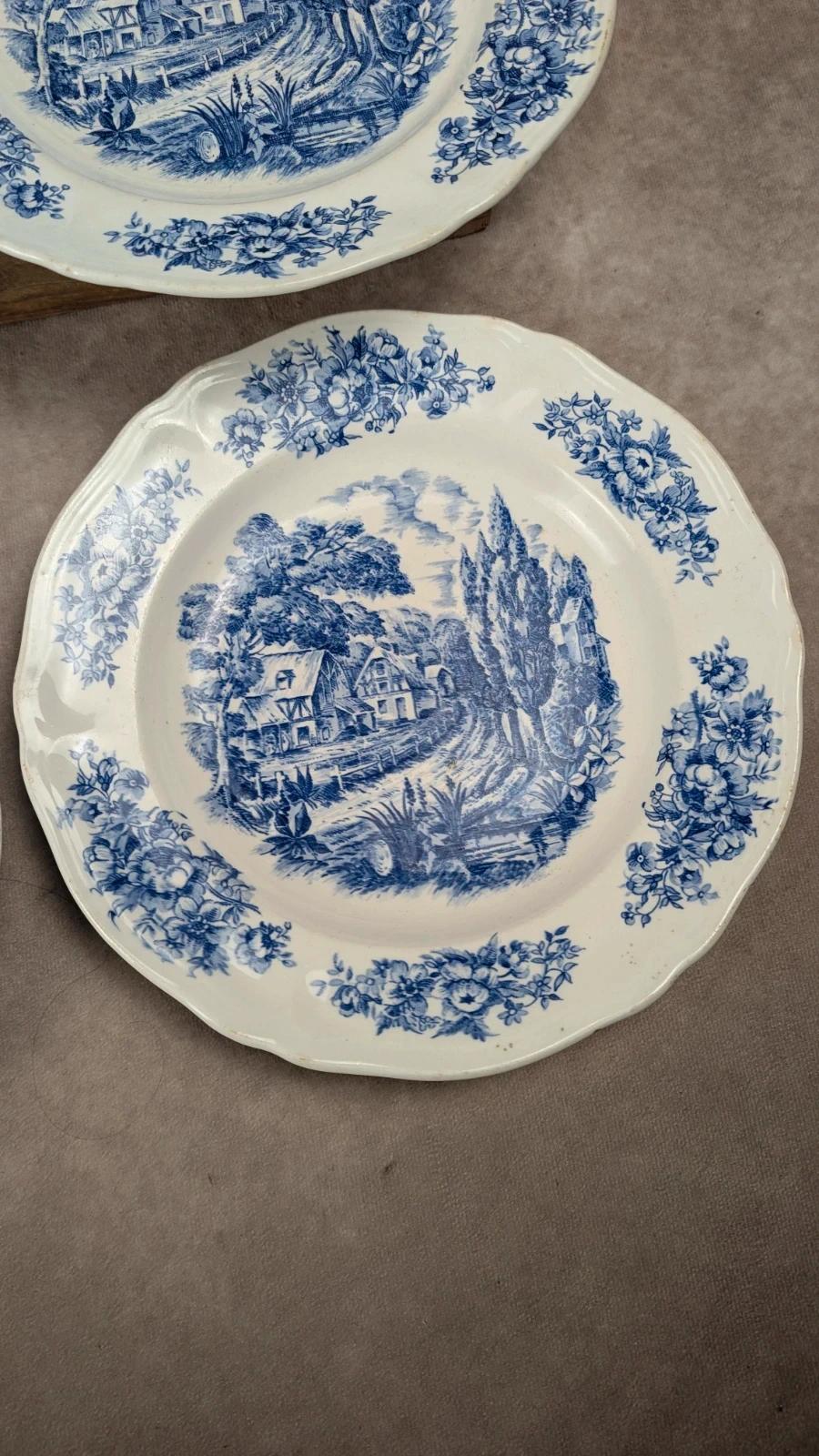 Lot de 6 assiettes plates Moulin des Loups – Modèle Santiago