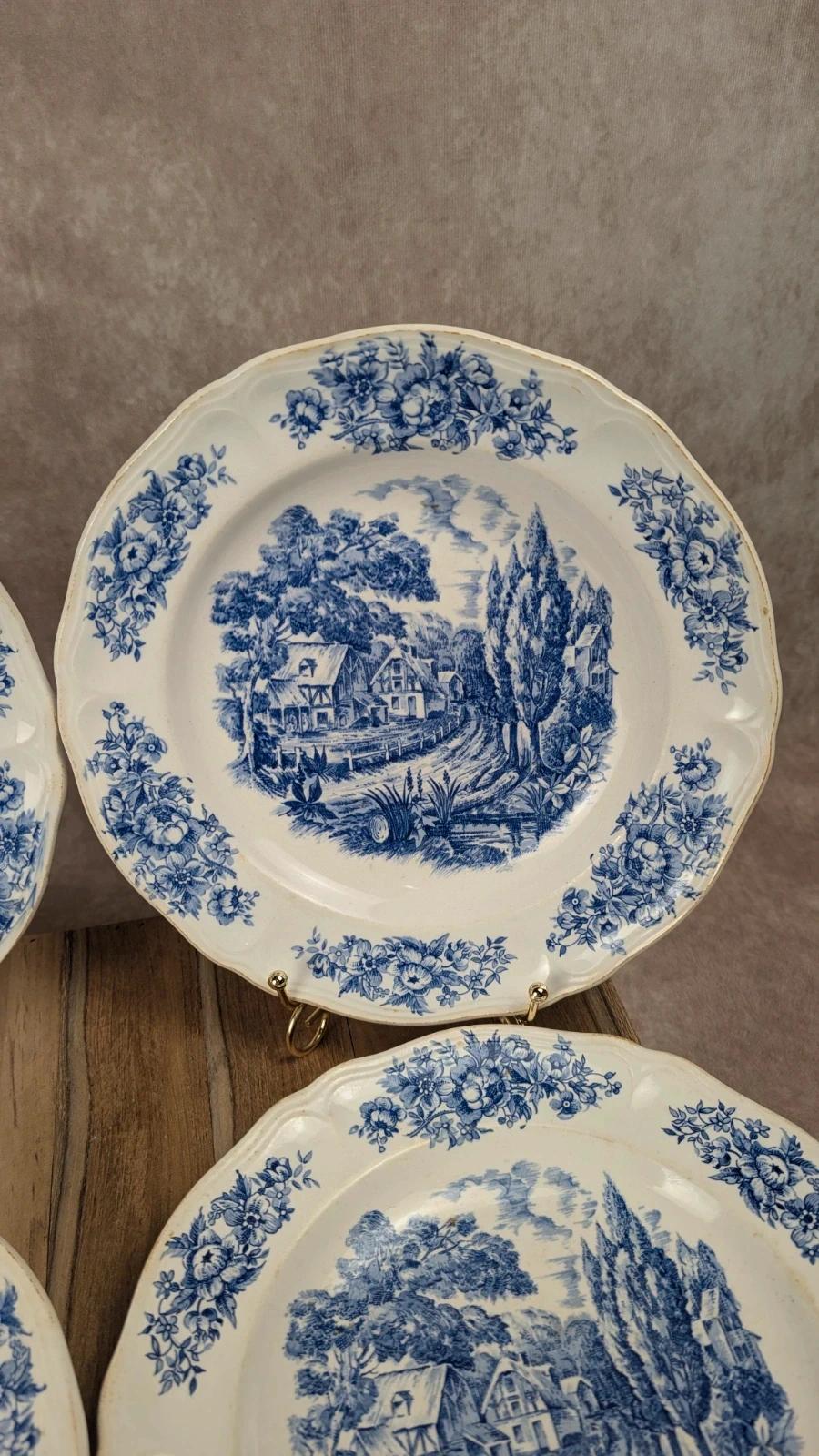 Lot de 6 assiettes plates Moulin des Loups – Modèle Santiago