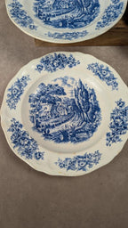 Lot de 6 assiettes plates Moulin des Loups – Modèle Santiago