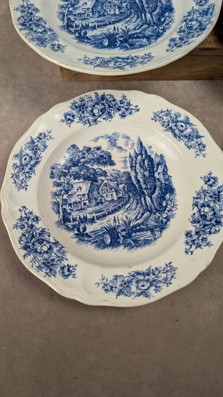 Lot de 6 assiettes plates Moulin des Loups – Modèle Santiago