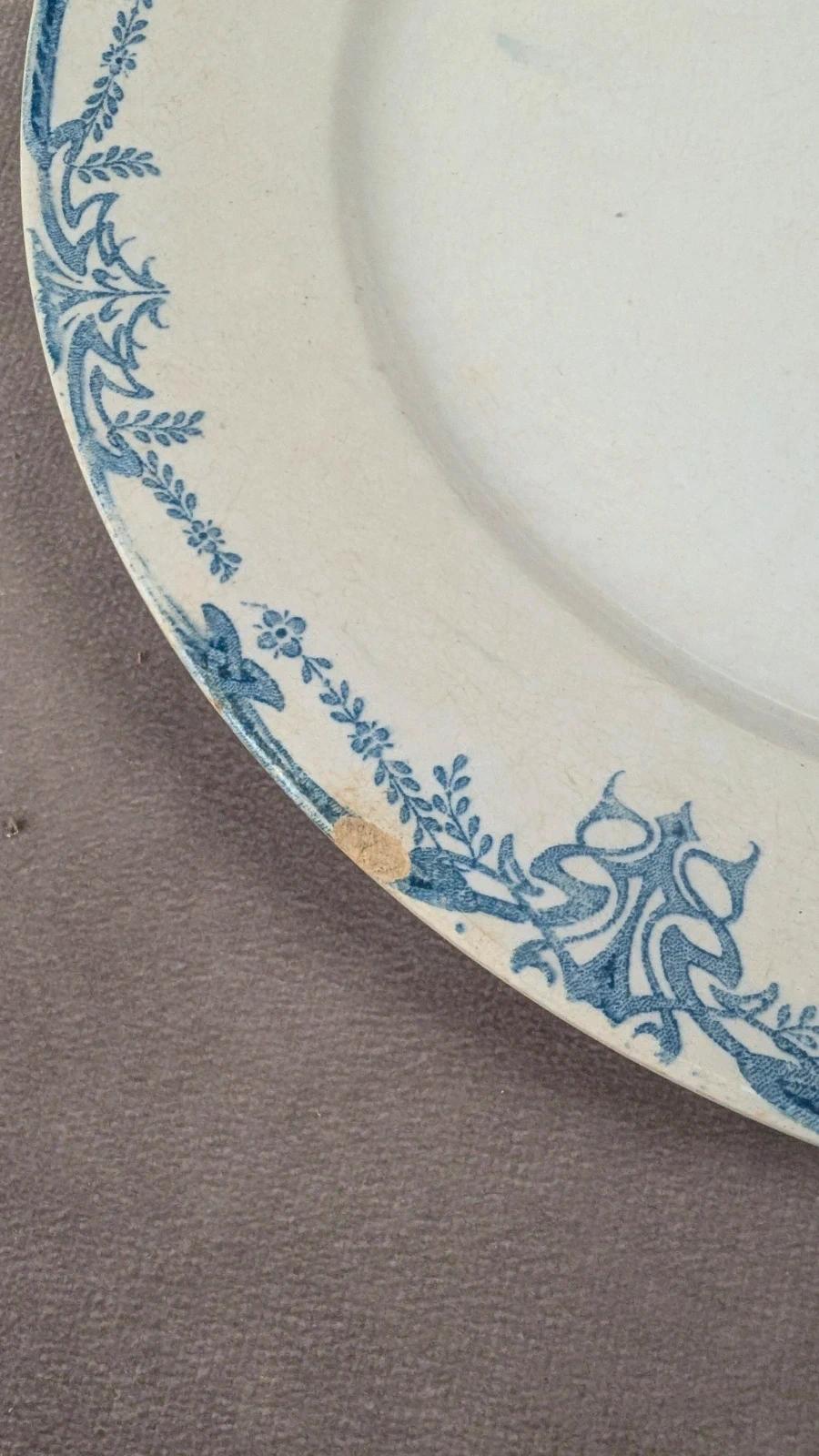 Lot de 6 assiettes plates Sarreguemines Digoin – Modèle Vaucluse