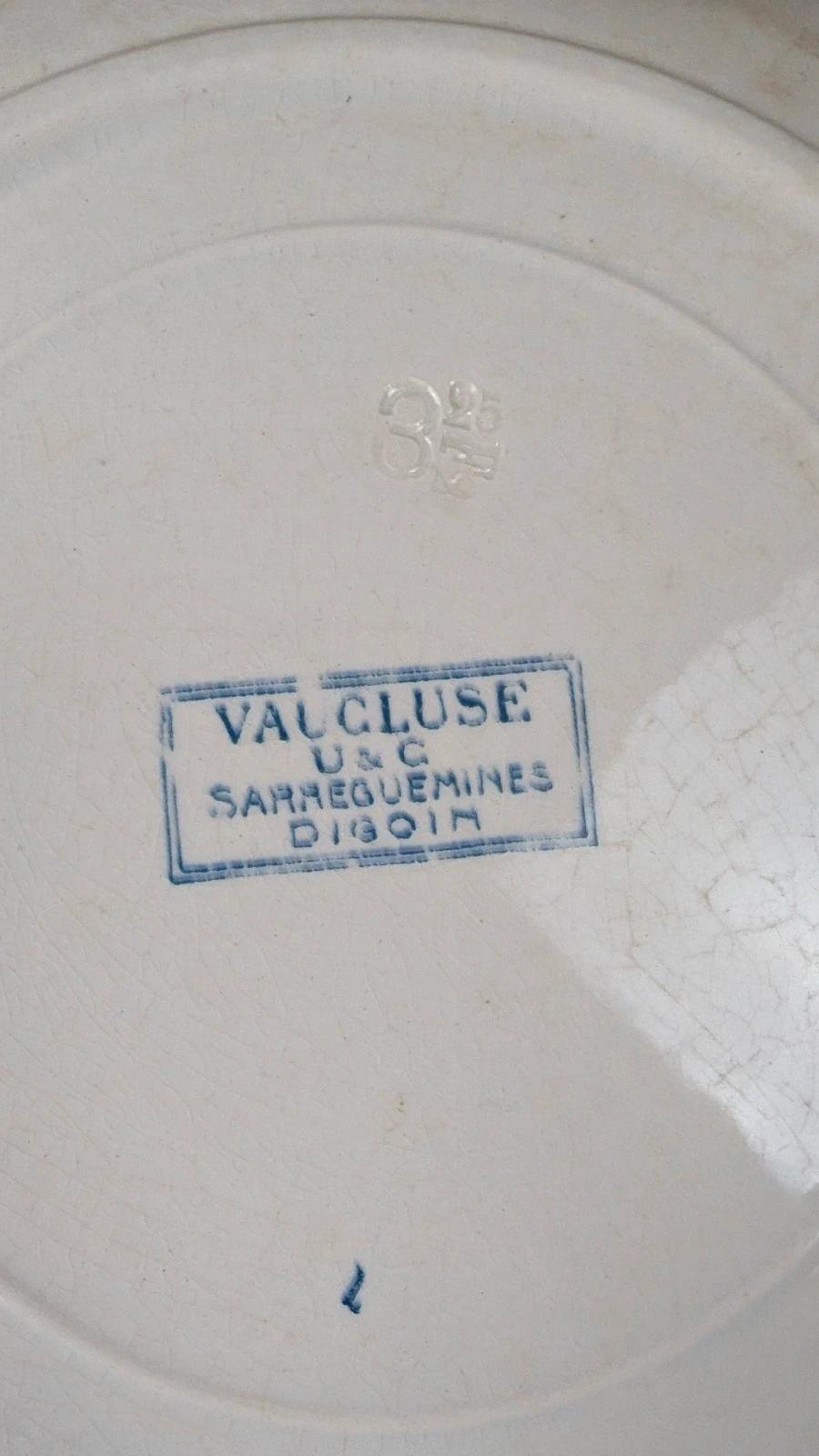 Lot de 6 assiettes plates Sarreguemines Digoin – Modèle Vaucluse
