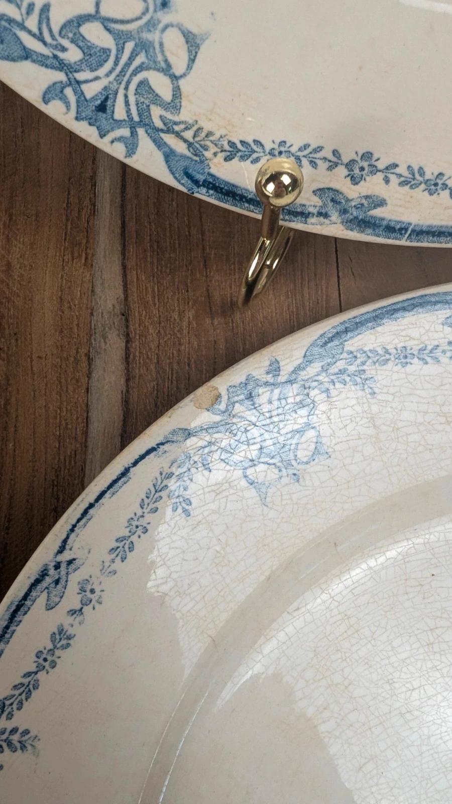 Lot de 6 assiettes plates Sarreguemines Digoin – Modèle Vaucluse