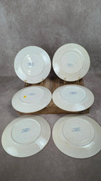 Lot de 6 assiettes plates Sarreguemines Digoin – Modèle Vaucluse