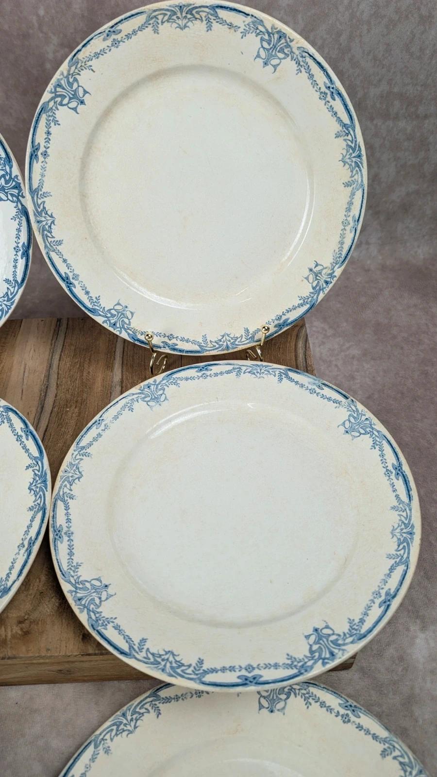 Lot de 6 assiettes plates Sarreguemines Digoin – Modèle Vaucluse