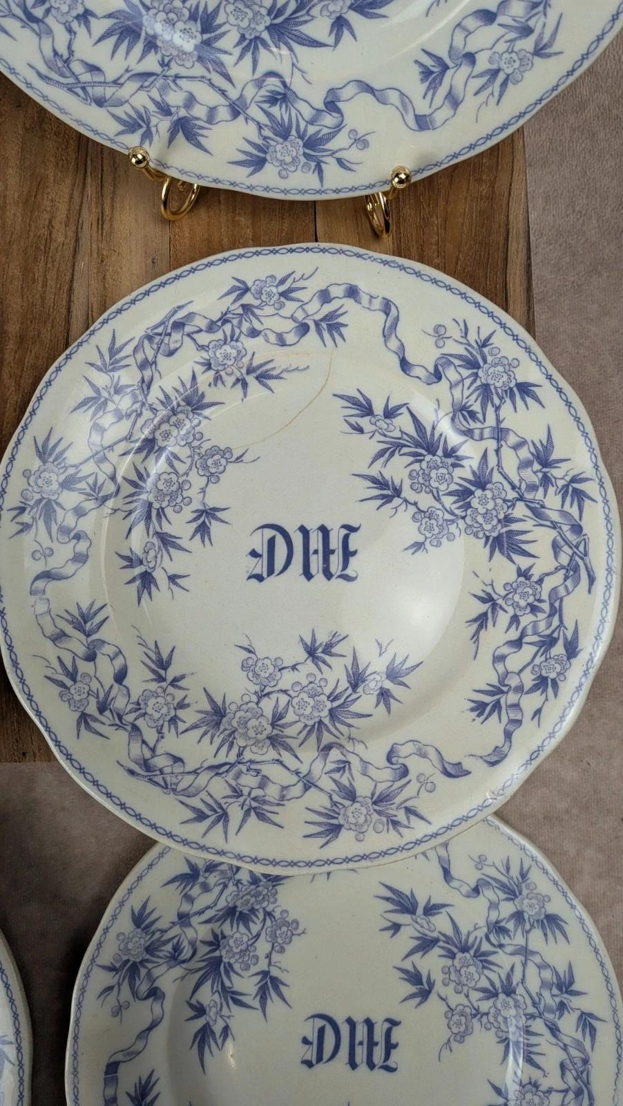 Lot de 6 assiettes plates Sarreguemines – modèle Épine