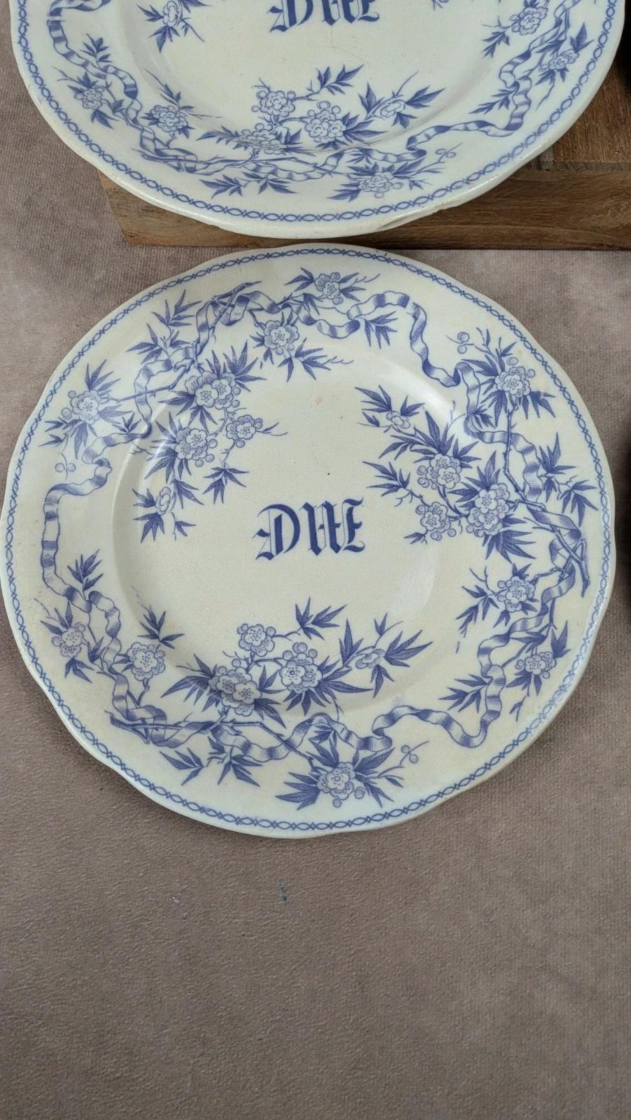 Lot de 6 assiettes plates Sarreguemines – modèle Épine