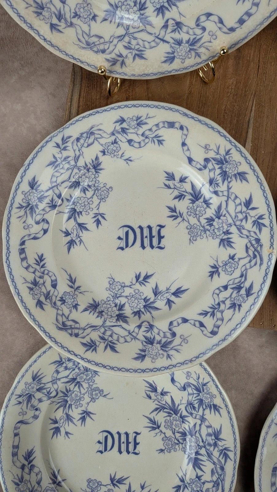 Lot de 6 assiettes plates Sarreguemines – modèle Épine