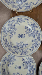 Lot de 6 assiettes plates Sarreguemines – modèle Épine