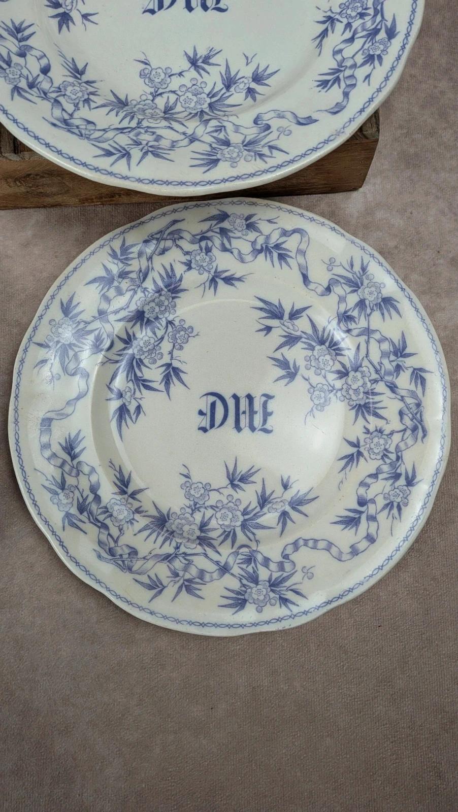 Lot de 6 assiettes plates Sarreguemines – modèle Épine