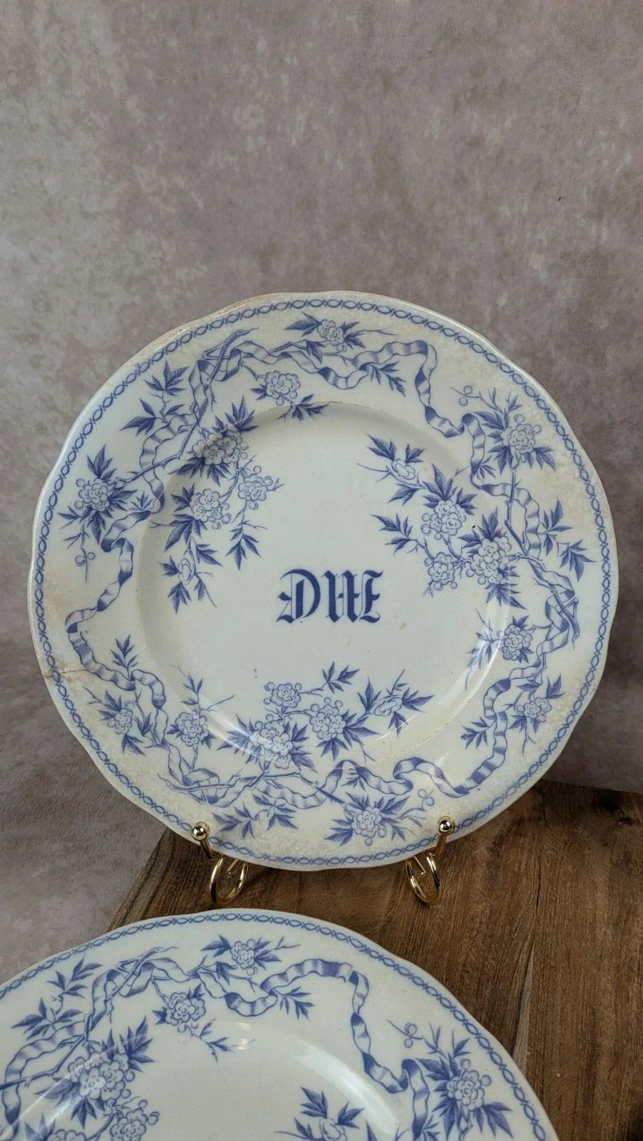 Lot de 6 assiettes plates Sarreguemines – modèle Épine