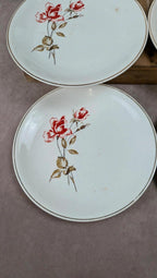 Lot de 6 assiettes Salins modèle Thulin – décor floral ancien