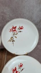 Lot de 6 assiettes Salins modèle Thulin – décor floral ancien
