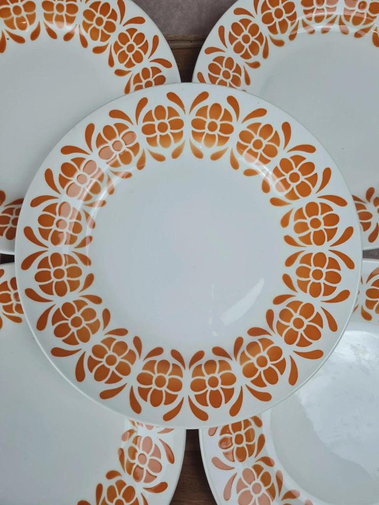 Lot de 6 assiettes semi - creuses Sarreguemines 🍊