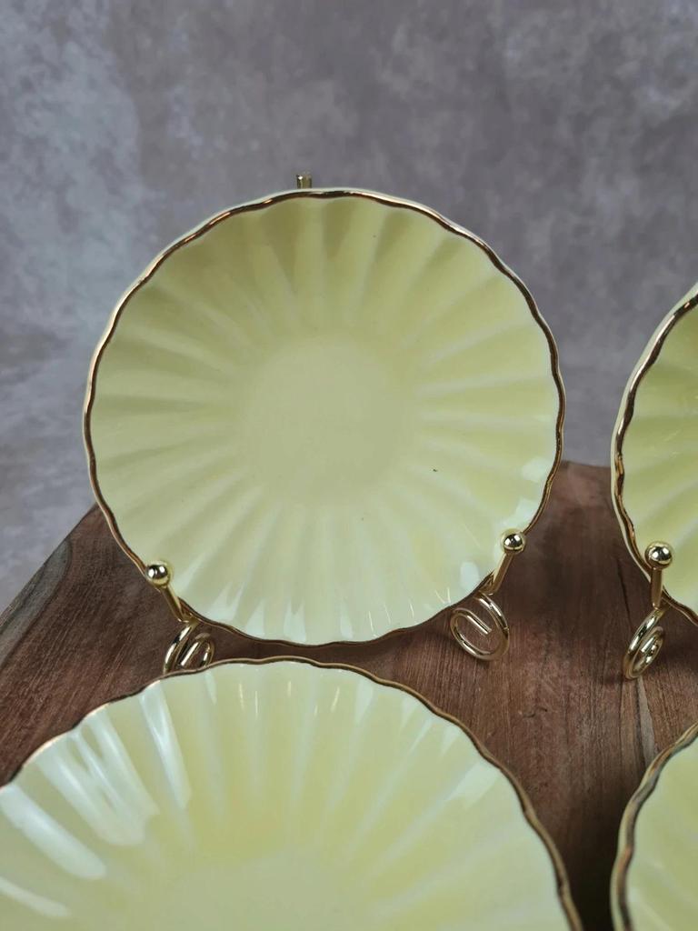 Lot de 6 coupelles vintage vert tendre – Création Val d’or – Made in France 🍃