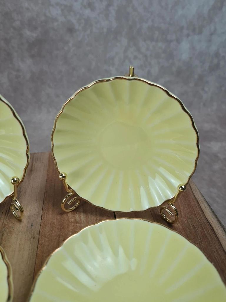 Lot de 6 coupelles vintage vert tendre – Création Val d’or – Made in France 🍃