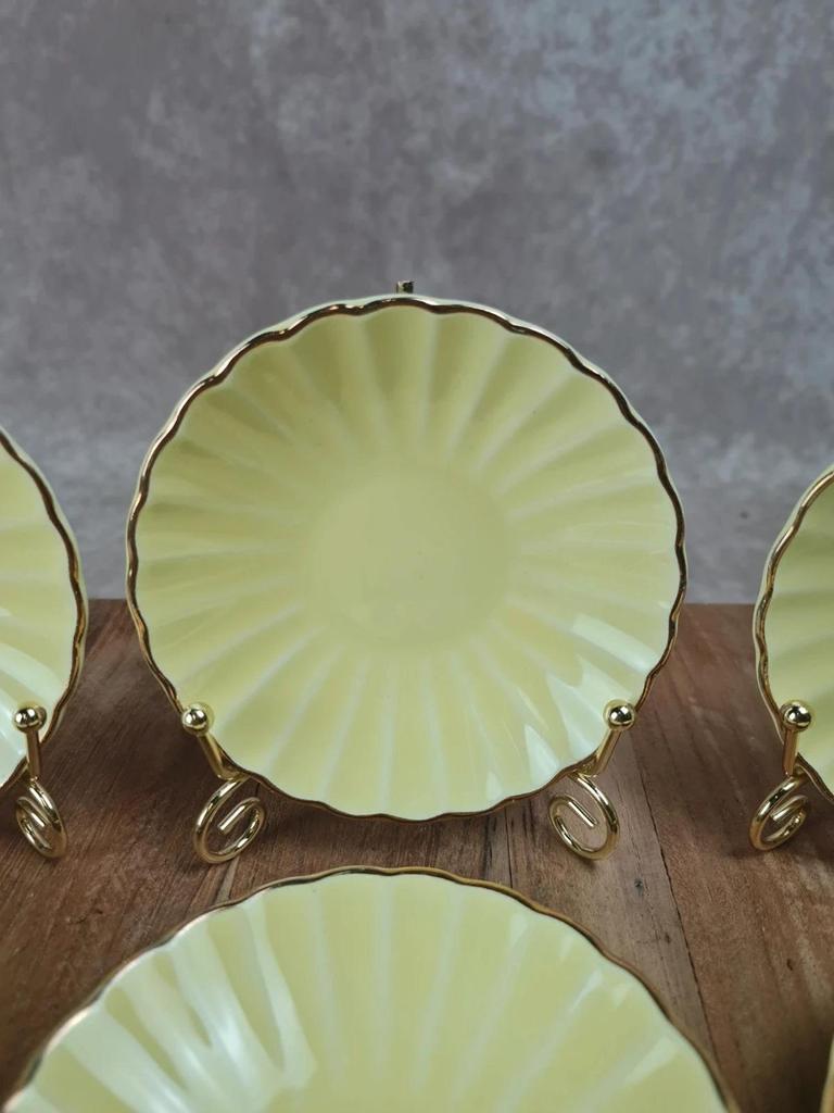 Lot de 6 coupelles vintage vert tendre – Création Val d’or – Made in France 🍃