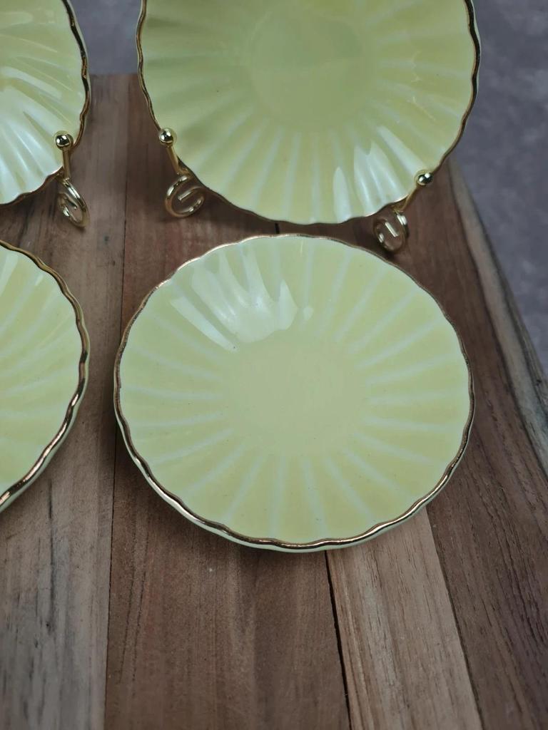 Lot de 6 coupelles vintage vert tendre – Création Val d’or – Made in France 🍃