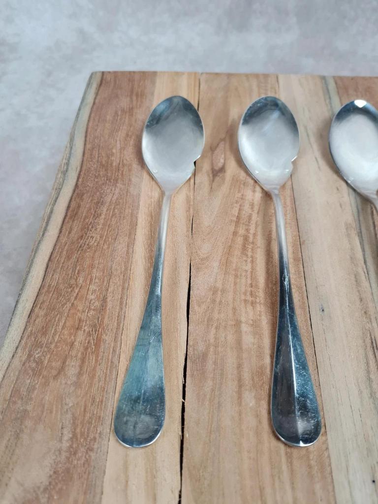 Lot de 6 cuillères à entremets en métal argenté – poinçon 30g