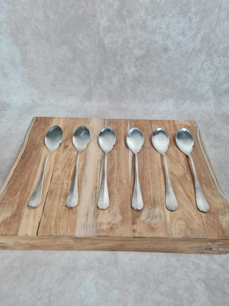 Lot de 6 cuillères à entremets en métal argenté – poinçon 30g