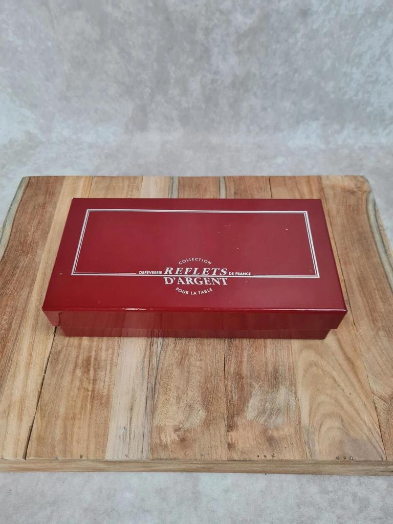 Lot de 6 cuillères à entremets en métal argenté – poinçon 30g