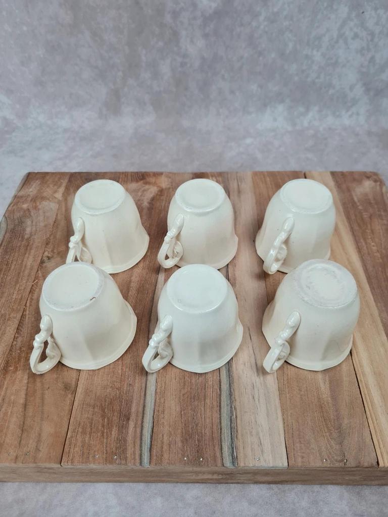 Lot de 6 tasses et sous - coupes vintage – Saint - amand & Sarguemines
