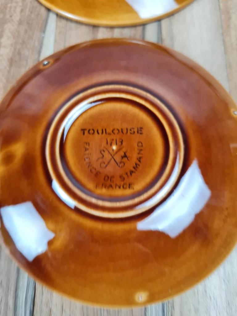 Lot de 6 tasses et sous - coupes vintage – Saint - amand & Sarguemines