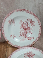 Lot de 7 assiettes creuses Sarreguemines “fontanges”