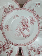 Lot de 7 assiettes creuses Sarreguemines “fontanges”