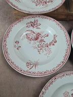 Lot de 7 assiettes creuses Sarreguemines “fontanges”