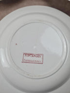 Lot de 7 assiettes creuses Sarreguemines “fontanges”