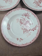 Lot de 7 assiettes creuses Sarreguemines “fontanges”