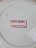 Lot de 7 assiettes creuses Sarreguemines “fontanges”