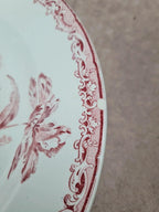 Lot de 7 assiettes creuses Sarreguemines “fontanges”