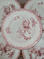 Lot de 7 assiettes creuses Sarreguemines “fontanges”