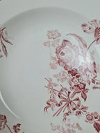 Lot de 7 assiettes creuses Sarreguemines “fontanges”