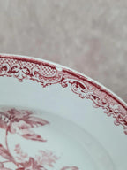 Lot de 7 assiettes creuses Sarreguemines “fontanges”