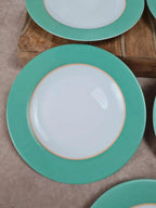🍃 Lot de 7 assiettes vintage Arcopal vert d’eau 🇫🇷