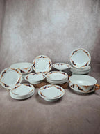 Lot de 8 assiettes plates Moulin des Loups & Hamage, modèle littoral