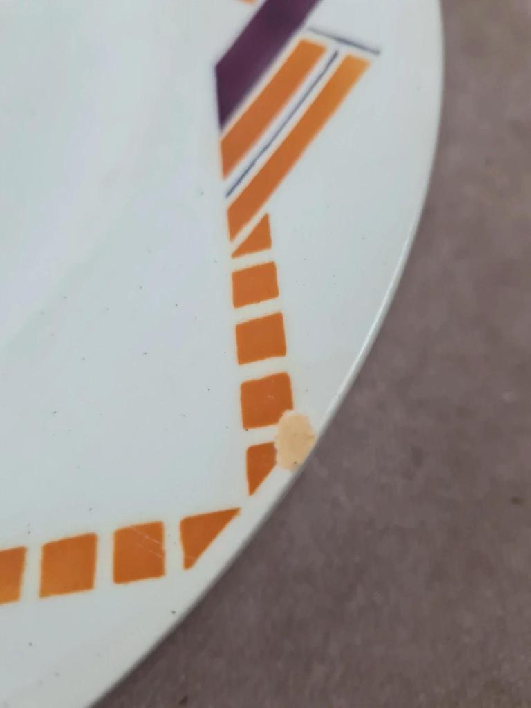 Lot de 8 assiettes plates Moulin des Loups & Hamage, modèle littoral